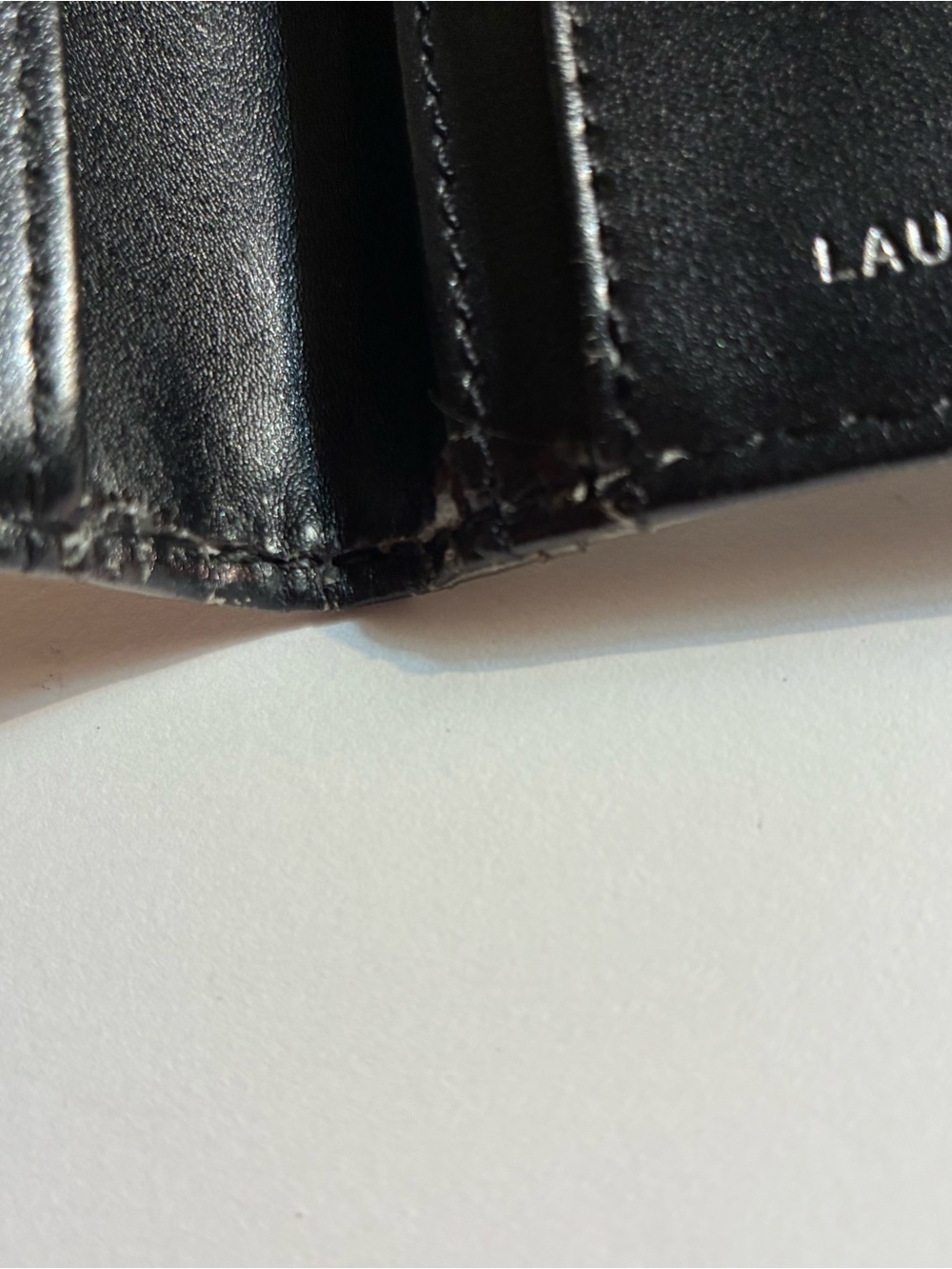 Lauren Ralph Lauren Silver Leather Continental Wallet with Logo Plate - Picture 9 of 10